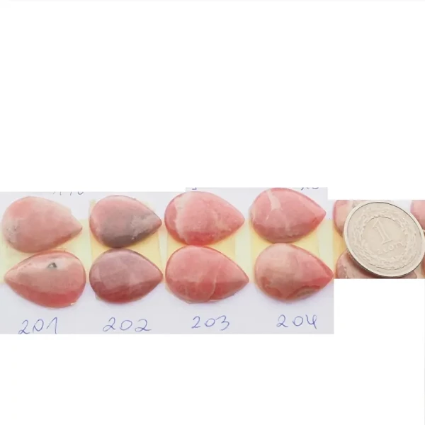 Rodochrozyt 20-23x14-16 mm łza (para) (różne pary do wyboru)