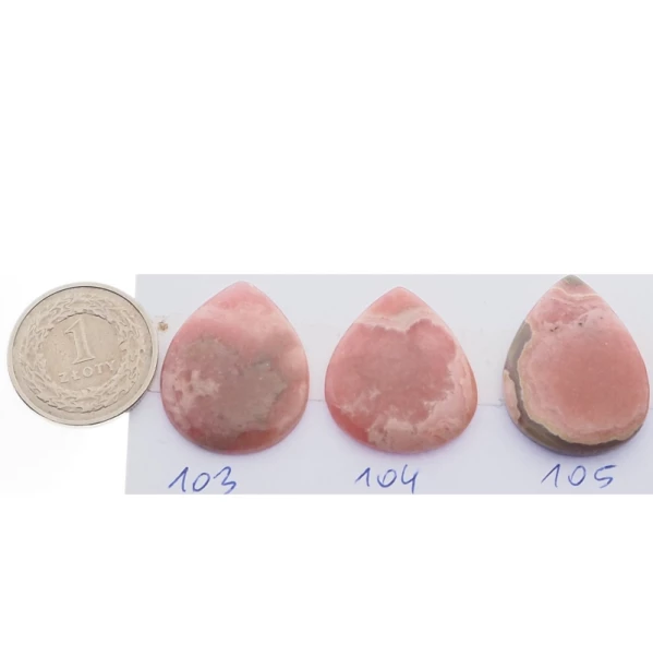 Rodochrozyt 26-29x20-23 mm łza (różne kamienie do wyboru)