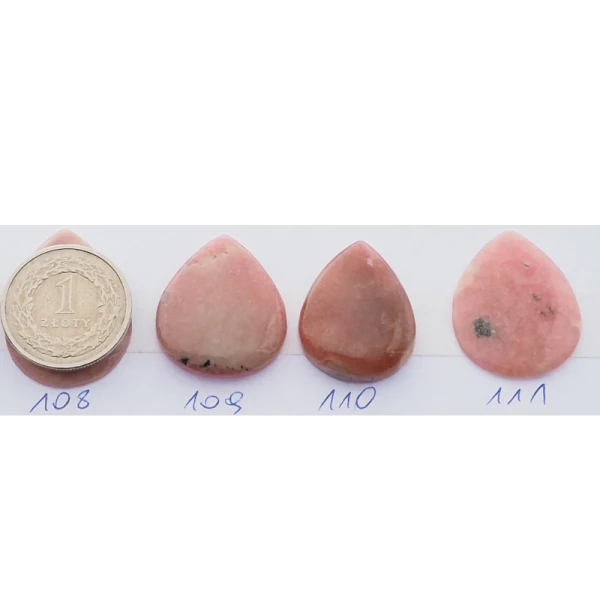 Rodochrozyt 26-29x20-23 mm łza (różne kamienie do wyboru)