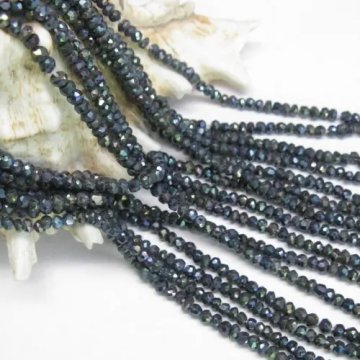Spinel pokryty tytanem fasetowane oponki 3x2mm