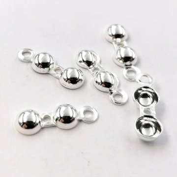 Srebro Ag - łapaczki kulka 12x4 mm (para)  