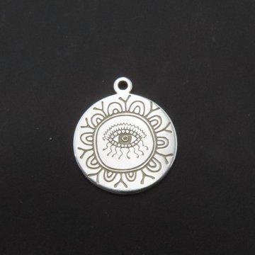 Srebro Ag - zawieszka oko proroka 14mm