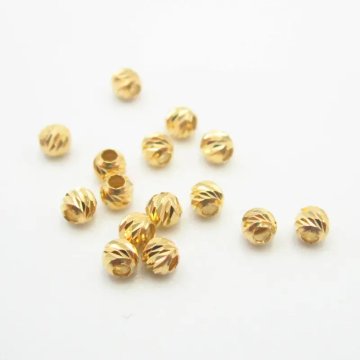 Srebro Ag złocone - kulka ozdobna 2,2 mm  