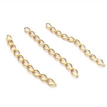 Srebro Ag Złocone - Łańcuszek  3x2mm (3cm)