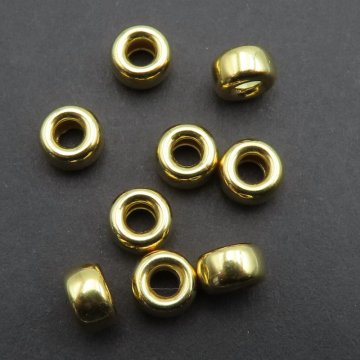 Srebro Ag Złocone - oponka 6x3,5mm  