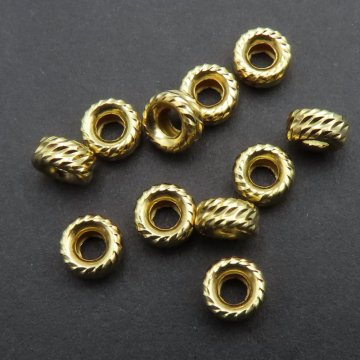 Srebro Ag Złocone  - oponka ozdobna 5x3mm  