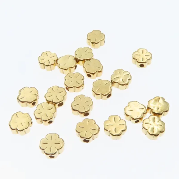 Srebro Ag złocone - przekładka koniczyna 5mm