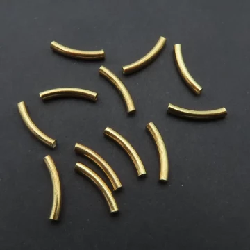 Srebro Ag złocone - rurka dystansowa łuk 10 mm