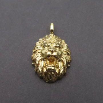 Srebro Ag złocone - zawieszka lew 26x17 mm