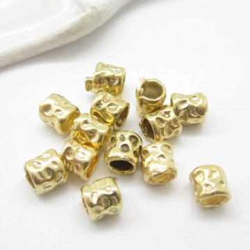 Srebro złocone Ag - element ozdobny walec 4x3,5 mm  