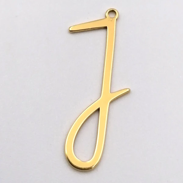 Srebro złocone Ag - zawieszka literka J