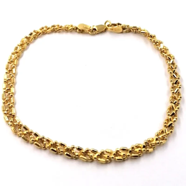 Srebro złocone - bransoletka (19 cm, 20 cm, 21 cm)