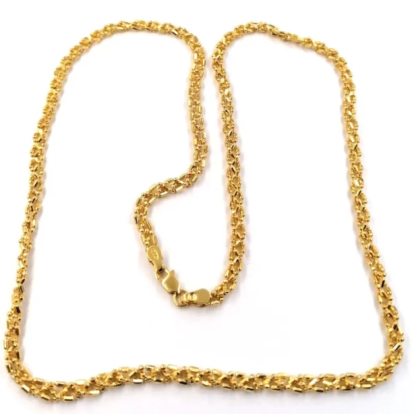 Srebro złocone - łańcuszek  (55 cm)