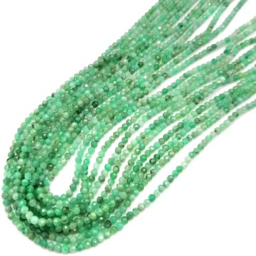 Szmaragd - fasetowane kulki 2,5 mm (sznur) wysoka jakość