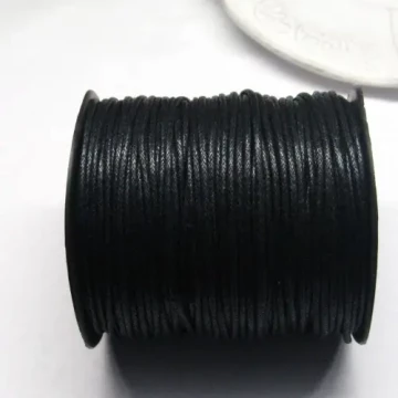 Sznurek woskowany-czarny 1,5mm/1 metr 