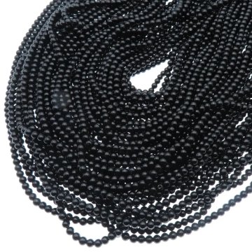 Turmalin czarny kulka 3mm (sznur)