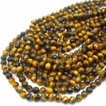 Tygrysie oko fasetowane kulki 6 mm